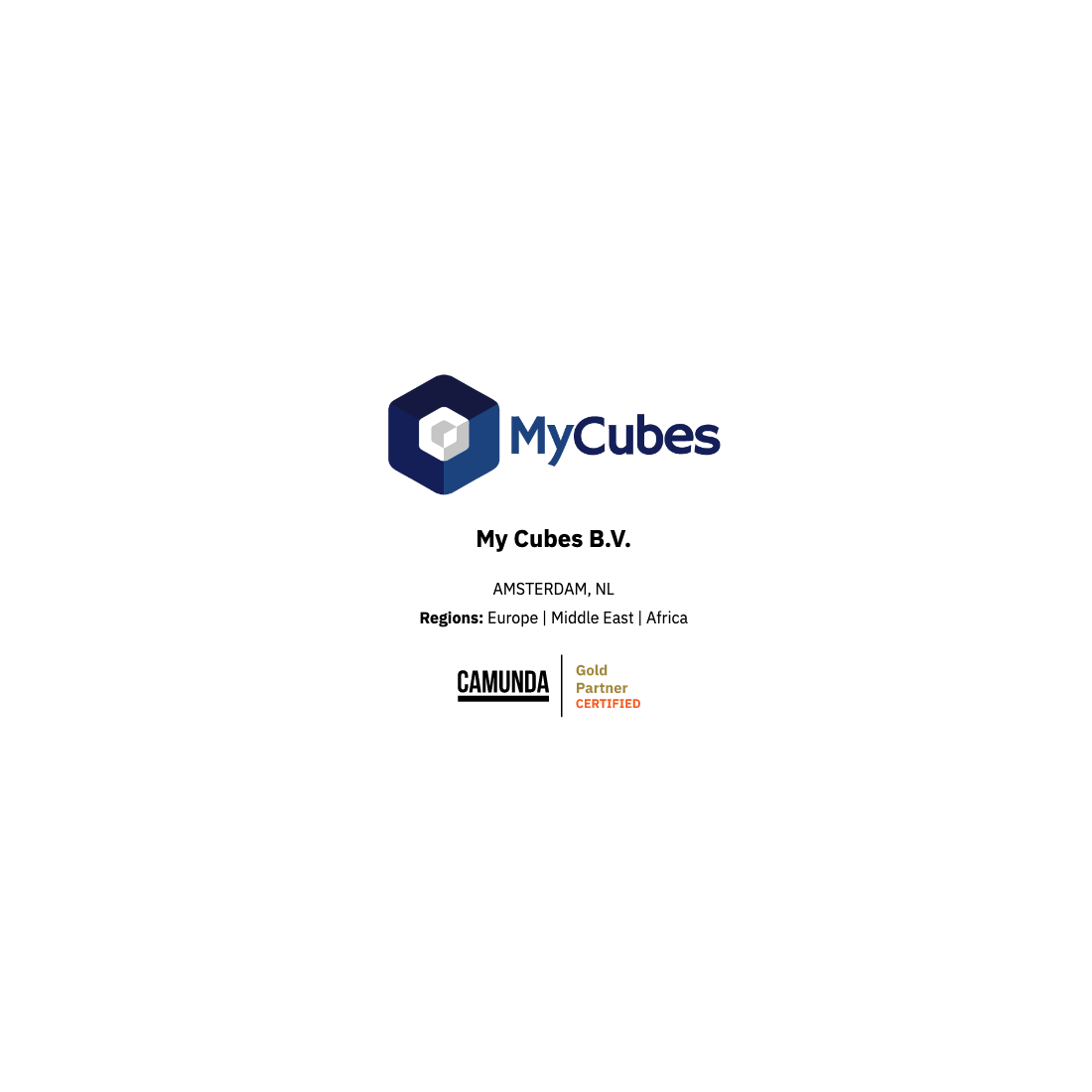 MyCubes Camunda Gold partner